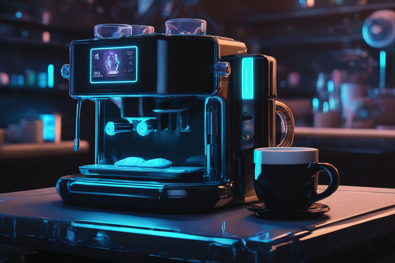 Daily theme: metamorphosis of the mundane- Coffee Maker/Microwave  Futuristic translucid biomorphic microwave used as coffe maker - Playground