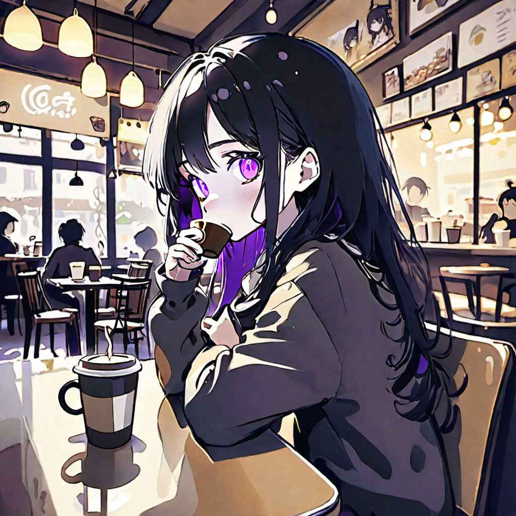 Beautiful Embarrassed Anime Girl with Short Black Hair Holding a Gift in  Her Hand, Blurred Background, Bokeh Stock Illustration - Illustration of  year, bokeh: 284385851