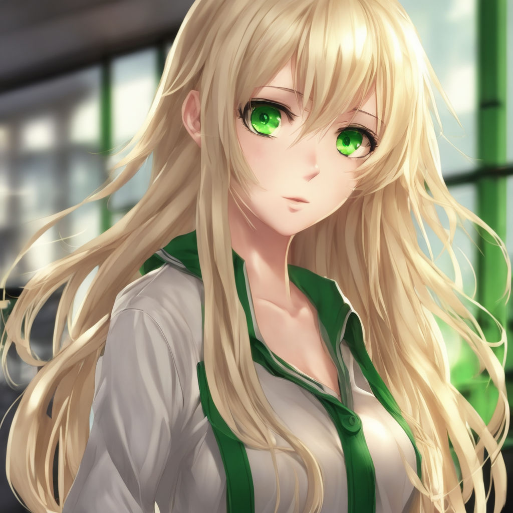 Anime Girl With Wavy Blonde Hair