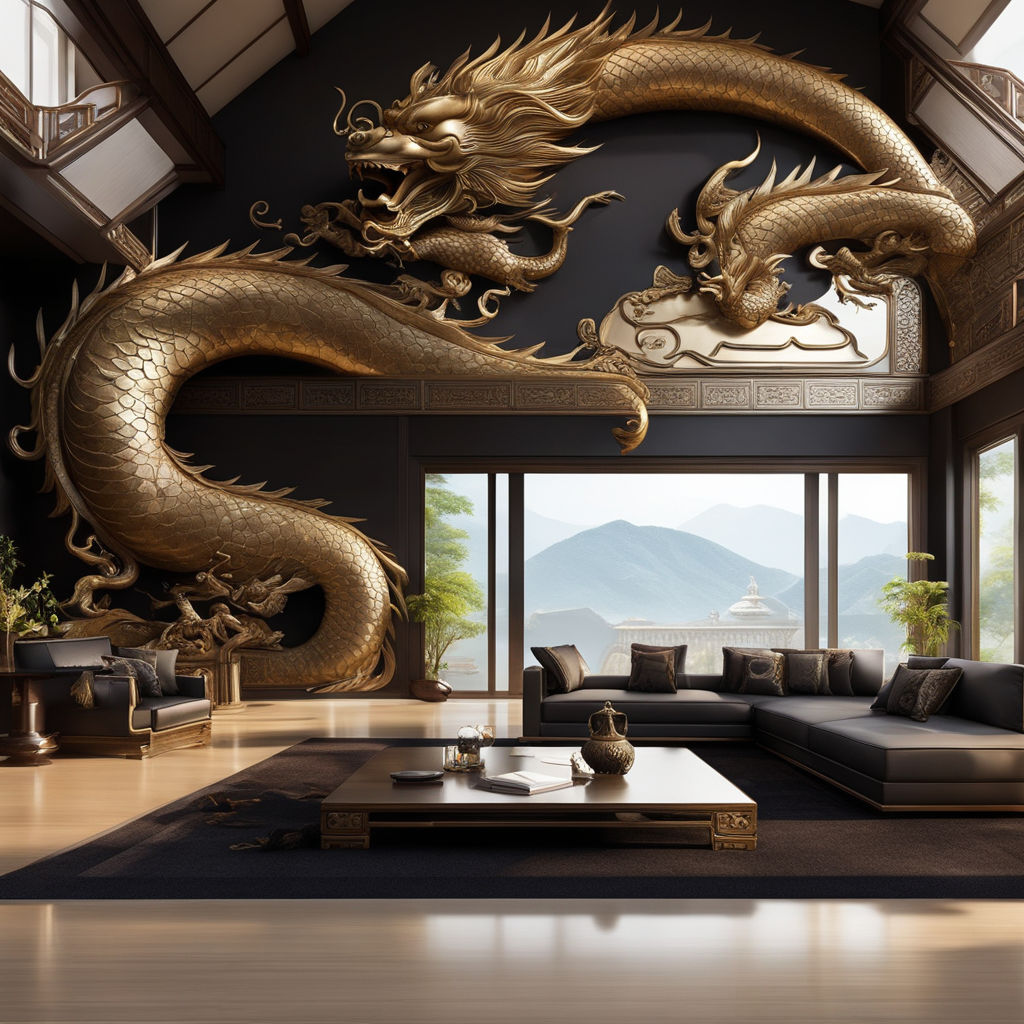 Plane Chinese dragon totem in round carpet gorgeous HD No