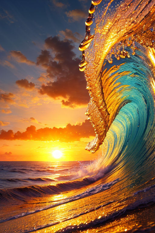 Sunset, Sea Wave Ultra HD Desktop Background Wallpaper for 4K UHD TV :  Widescreen & UltraWide Desktop & Laptop : Tablet : Smartphone