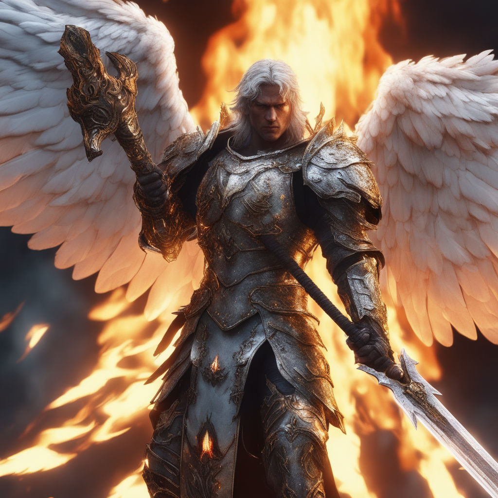 male angel warrior armor