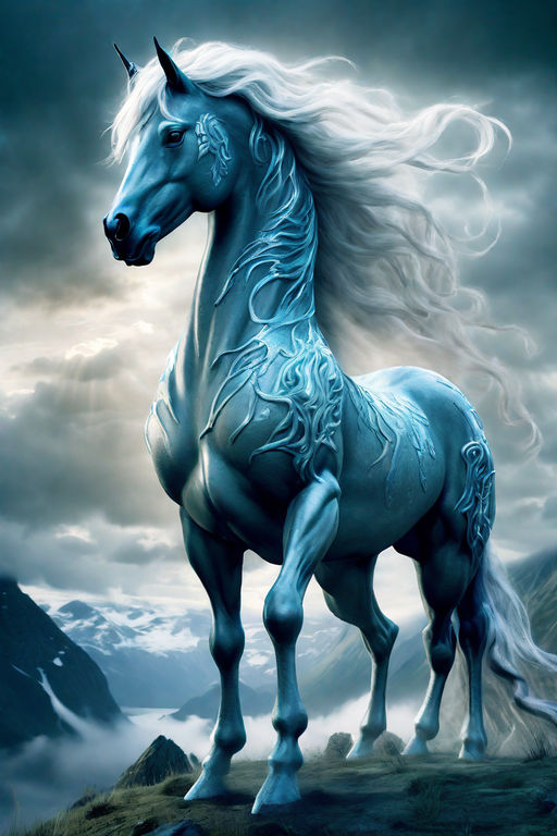 Fantasy Sleipnir Horse - Diamond Paintings 