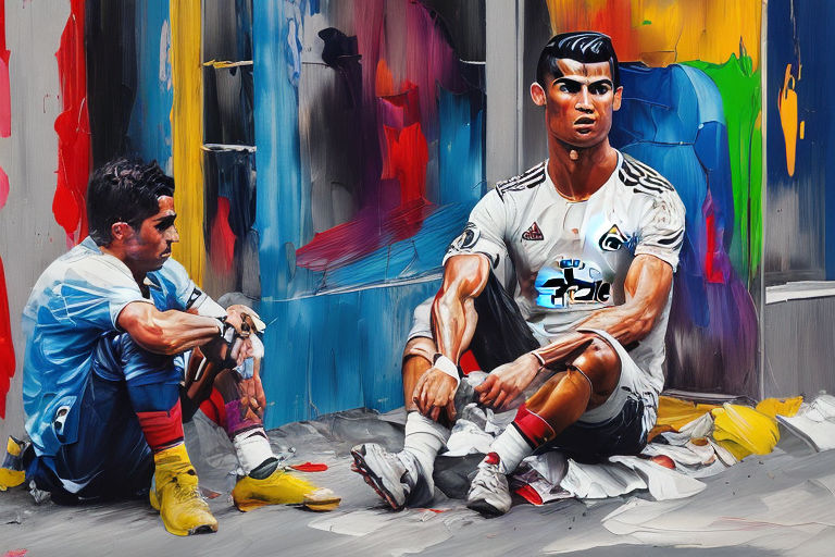 Messi and Ronaldo playing chess over a Louis Vitton luggage photorealistic  - Playground