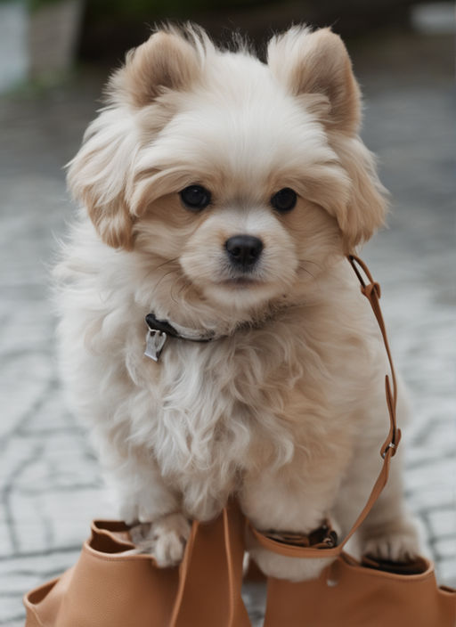 A puppy in a Louis Vuitton dress - Playground