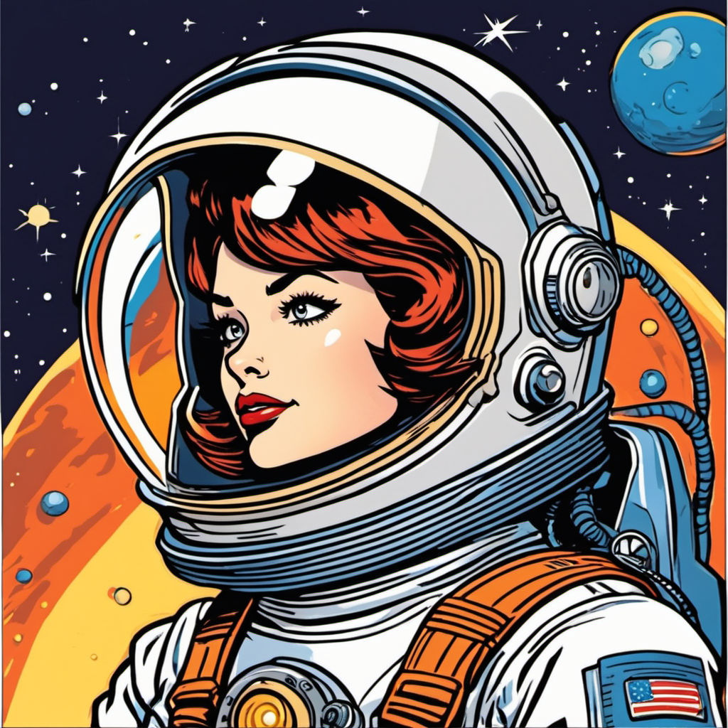 drawings of women astronauts