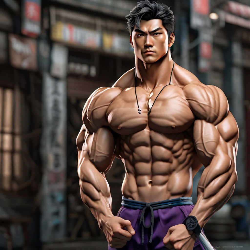 How to draw muscular anime boy. Anime bodybuilding 