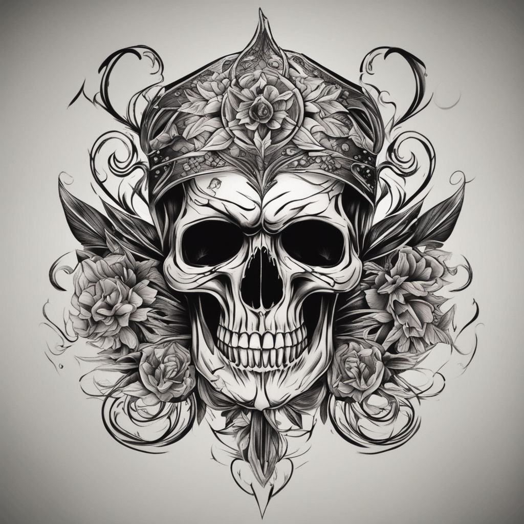 Human skull symbolism Tattoo Crown Head, skull, king, monochrome, head png  | PNGWing
