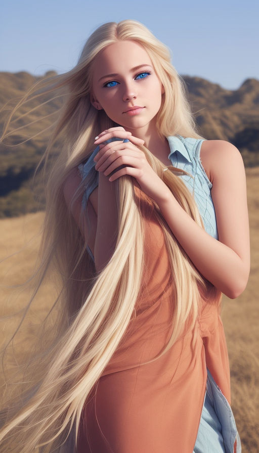 beautiful long blonde hair