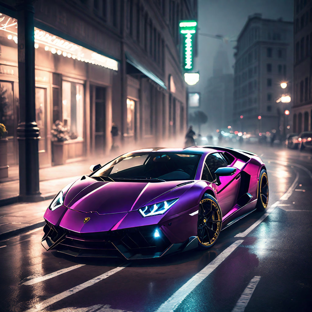 purple tron aventador