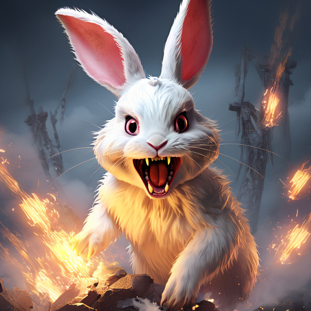 evil easter rabbit - Playground