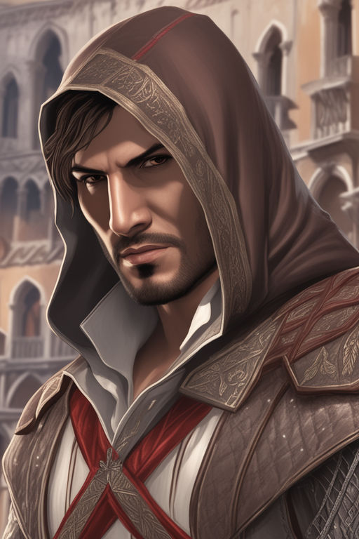 ezio face drawing