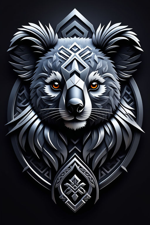 Bear and swords tattoo and t-shirt design. Northern grizzly bear, symbol of  force, wild nature, outdoors. Ornamental celtic bear head tattoo Stock  Vector | Adobe Stock