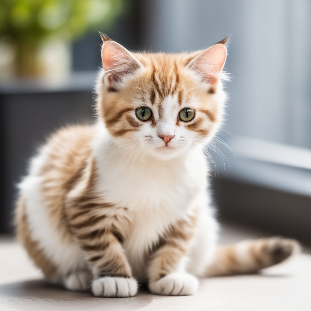 fluffy orange munchkin cat