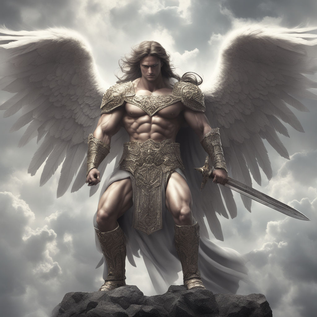 black winged archangel warrior