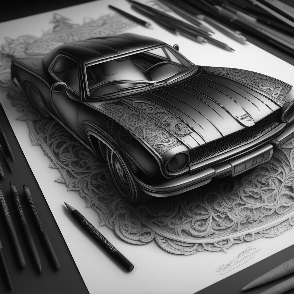 Pencil Drawings – Cars - Dream Driven Art