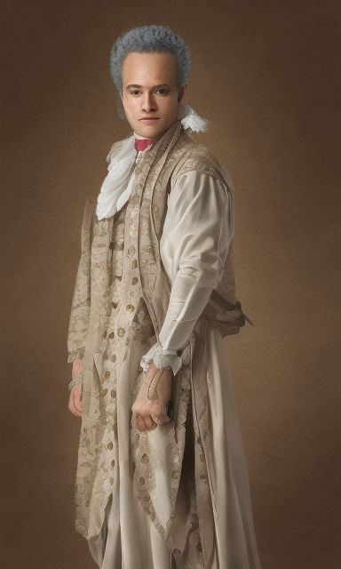 clean-shaven))) the costume of the king of the times of 1716-1718