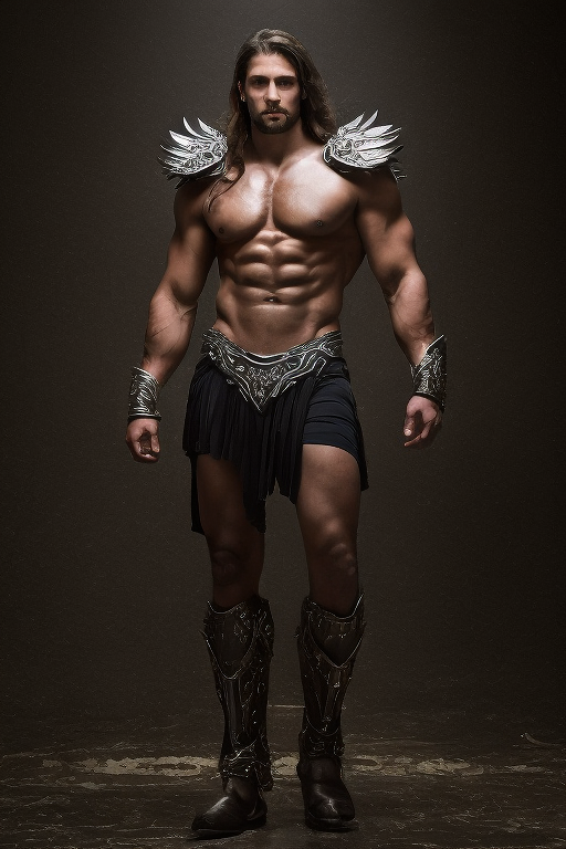 a muscular warrior