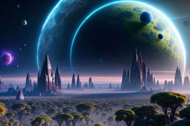 futuristic planet