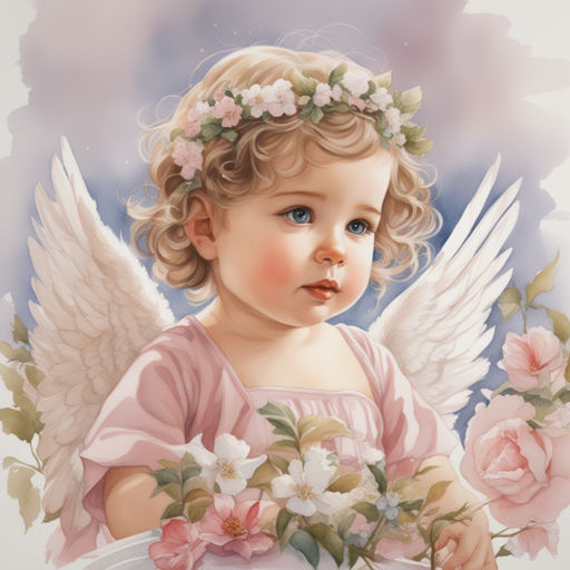 cute baby angels paintings