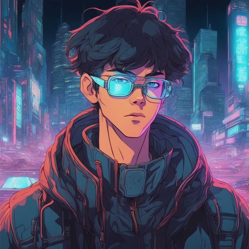 Sci-Fi Anime Boy City Art Wallpaper iPhone Phone 4K #2270f