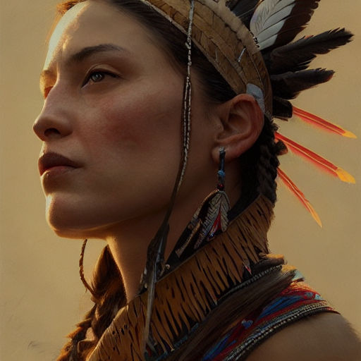 native american face profile