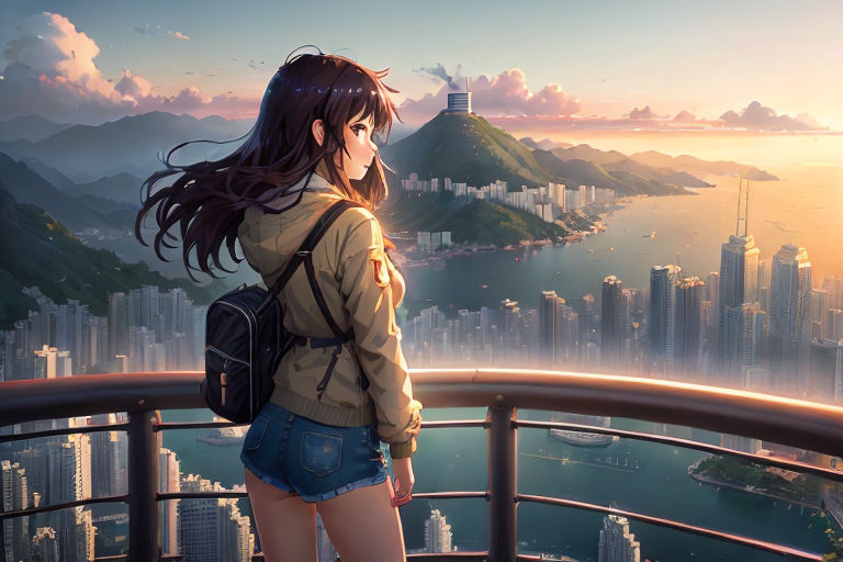 Anime Background Art of Endless Beautiful Blue Sky with Lots of Clouds  Neural Network Generated Art Stock Image  Image of wallpaper vacation  267907159