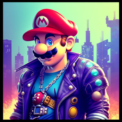 drawings of gangster mario