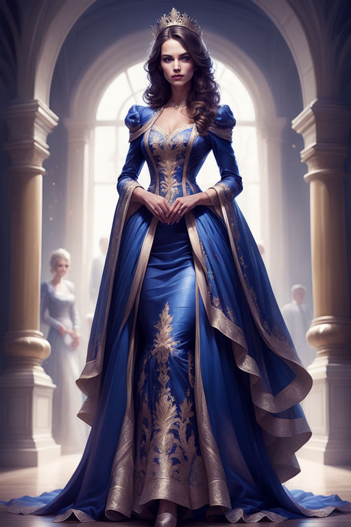 Evening Dresses cocktail party banquet dress vestido de banquete de cóctel  Royal blue evening dress, female aura, Queen banquet celebrity, gradual  change people's long meeting dress