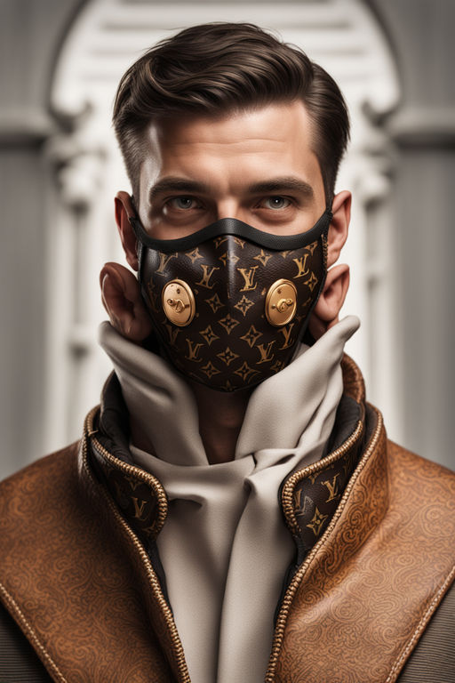 Men's Monogram Mesh Mask Cover, LOUIS VUITTON