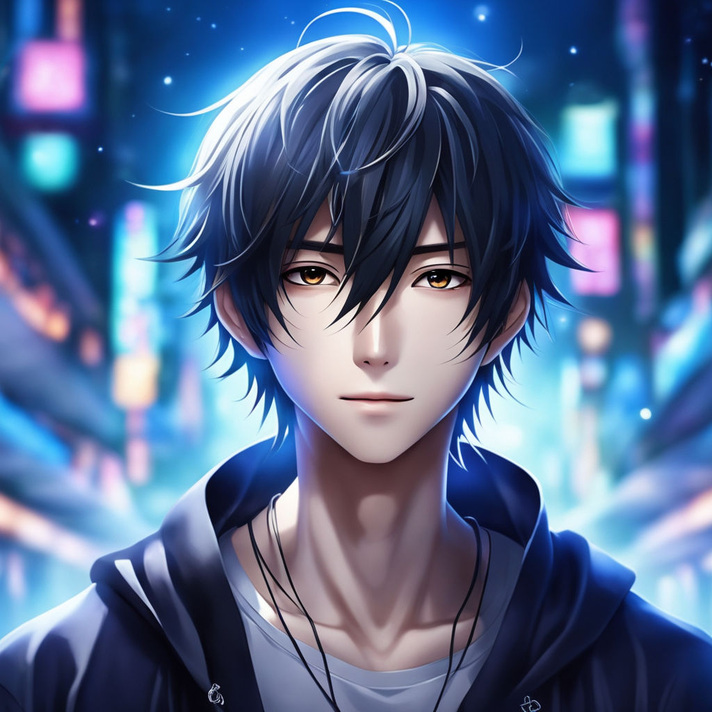 Download A mysterious yet captivating dark anime boy Wallpaper