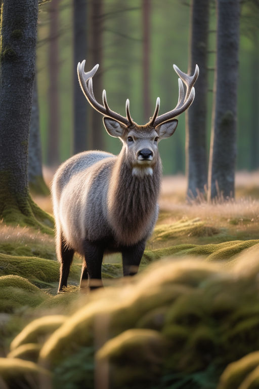 Anime Wilderness: 4K Wallpaper for PC - Majestic Deer in Nature - Free  Download