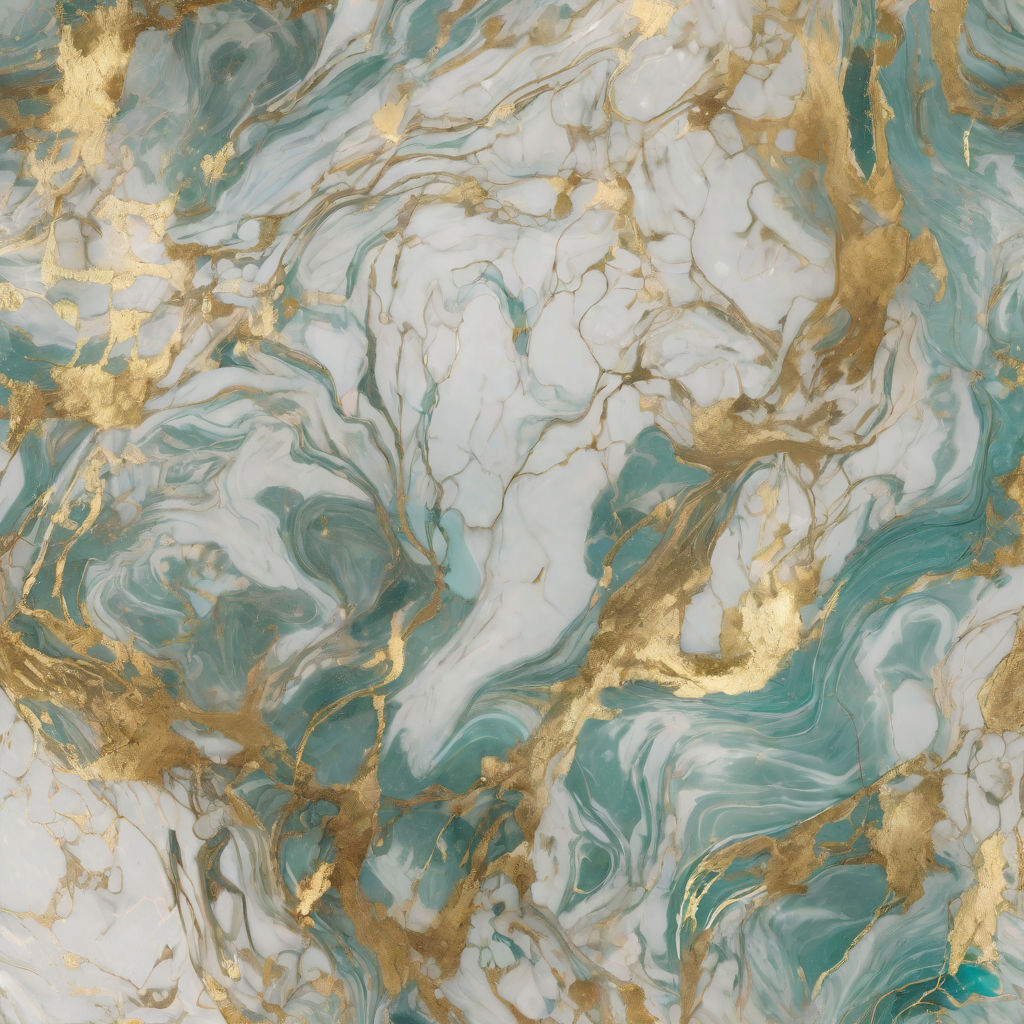 Seamless pattern with marble emerald green and gold Wrapping Paper