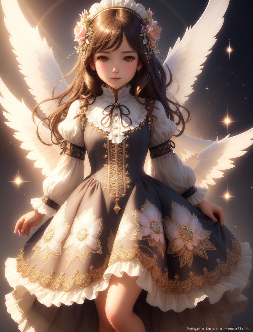 anime girl with wings