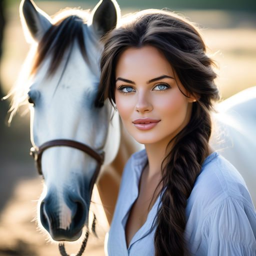 Teen Blonde Cowgirl with Round Boobs and Blue Eyes - 50mm Lens