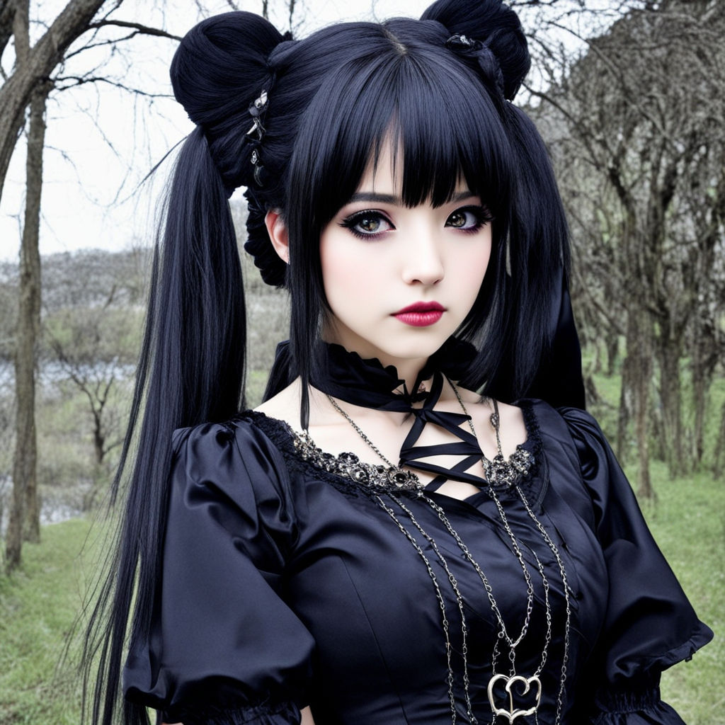 attractive goth girl