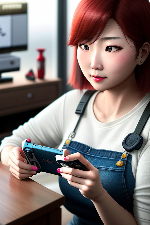 Stylish Korean Girl Playing Arcade Game On Mobile Phone Photo Background  And Picture For Free Download - Pngtree