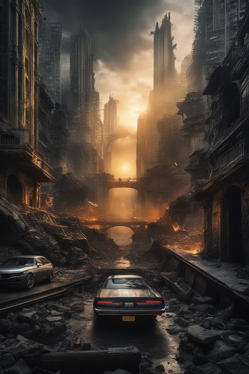 Drift through Apocalyptic City on Car 3D Live Wallpaper - free download