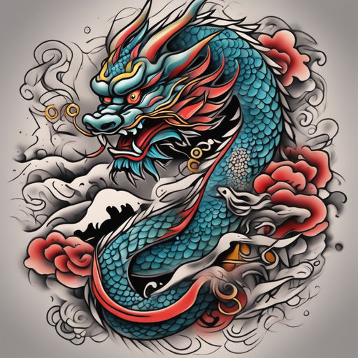 Japanese Dragon Tattoo (On Color) by EG-TheFreak on DeviantArt