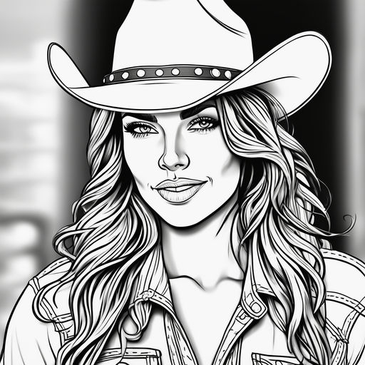 cowboy and cowgirl coloring pages