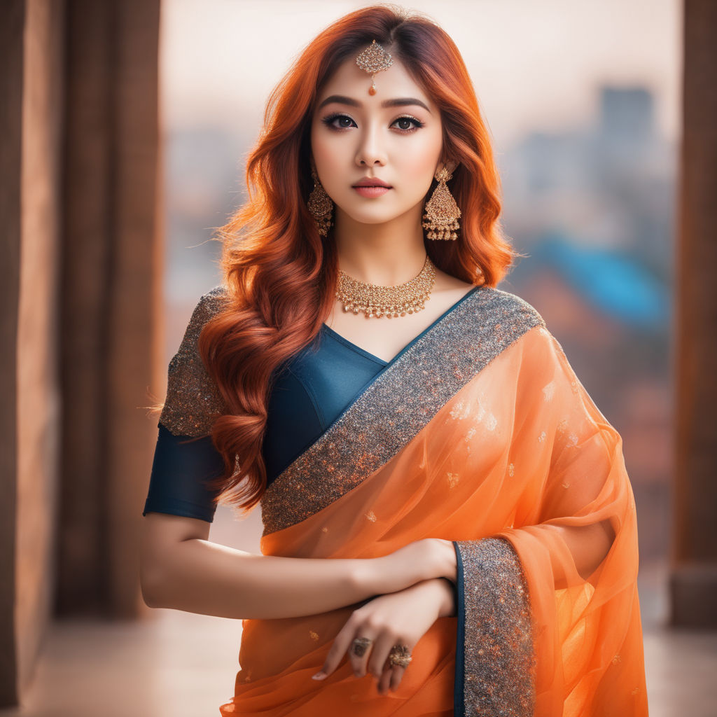 woman in a colorful saree - Playground