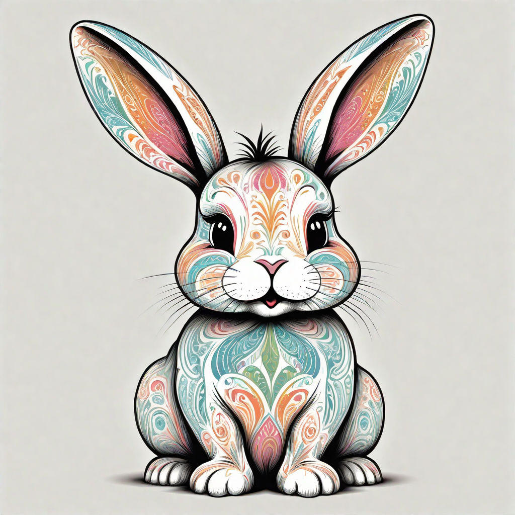 How to Draw A Cute Rabbit | सर्कल के इस्तेमाल से खरगोश का चित्र कैसे बन...  | Drawings, Draw, Cute drawings
