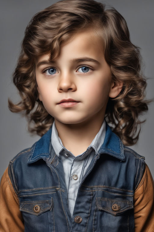 Cute 6 Year Old Boy Brown Hair 3884