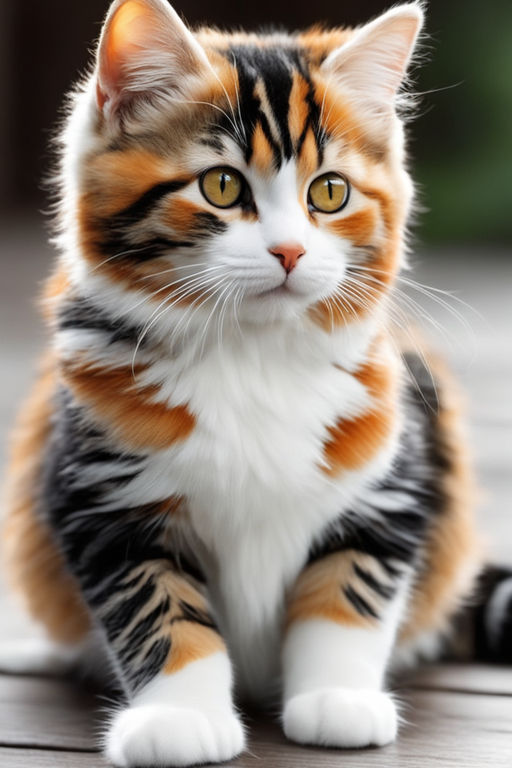 cute fluffy calico cats