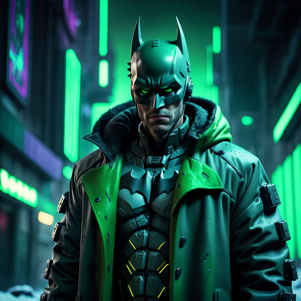 Cyberpunk Batman Ai Generated Background Wallpaper Photo 8k Photo