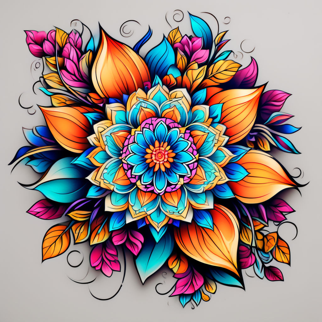 Mandala Flower Tattoo Design