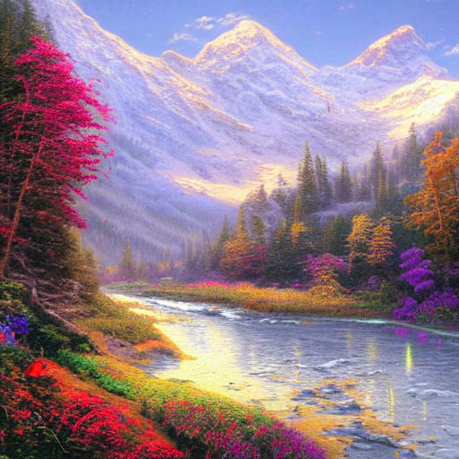 Bob Ross Paint-alongs - Distant Mountains by WirayudaG on DeviantArt