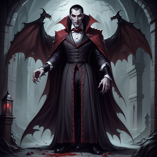 prompthunt: Monster Dracula, Bat Wings, Demon Face, Full Body Shot, Fierce  Look, Perfect Face, A young handsome vampire man, Dracula, in a long black  cloak, cinematic, epic, dramatic, ultra hd, very detailed