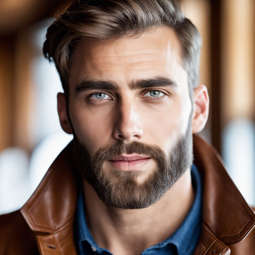 Gigachad, chad, close up, portrait, strong, beard,, Stable Diffusion