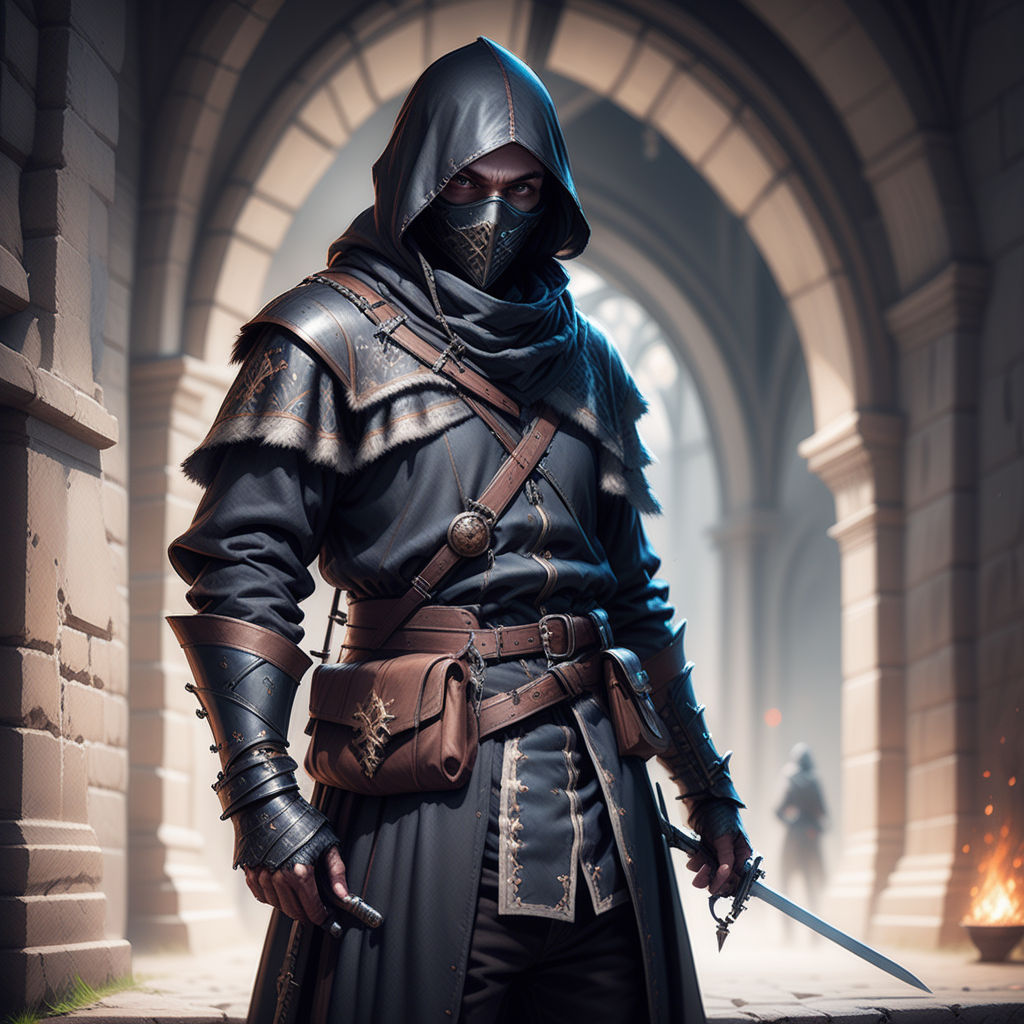 stylish assassin clothes with hood - Playground